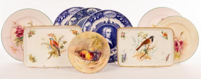 Two Royal Worcester rectangular