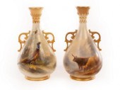 Two Royal Worcester vases, eac
