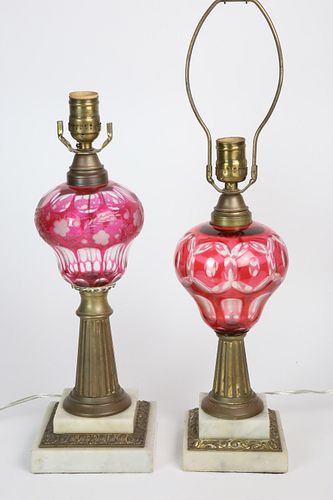 TWO RUBY CUT TO CLEAR KEROSENE