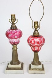 TWO RUBY CUT TO CLEAR KEROSENE