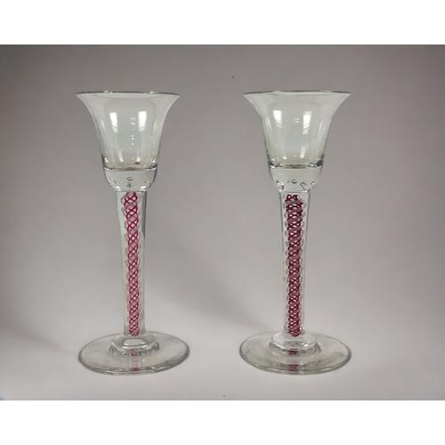 Two Ruby & white Air twist wine
