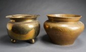 TWO RUSSIAN BRASS JARDINIèRES,