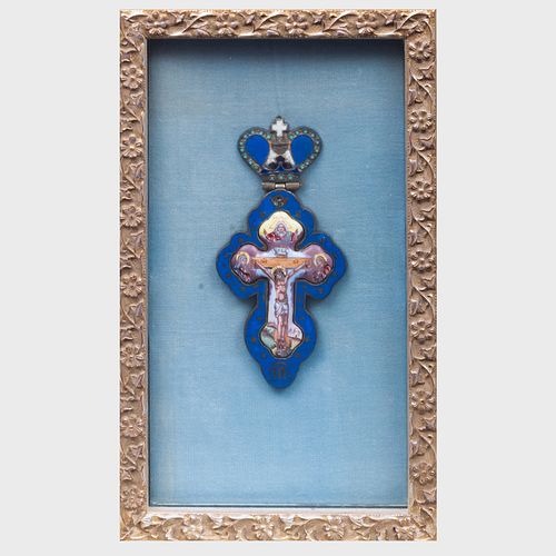 TWO RUSSIAN ENAMEL ICONSThe