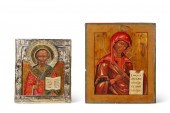 TWO RUSSIAN ICONS, 19TH CENTUR