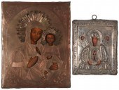 TWO RUSSIAN ICONS DEPICTING TH