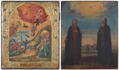 TWO RUSSIAN ICONS LATE 19TH/EA