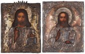 TWO RUSSIAN ICONS OF CHRISTTwo