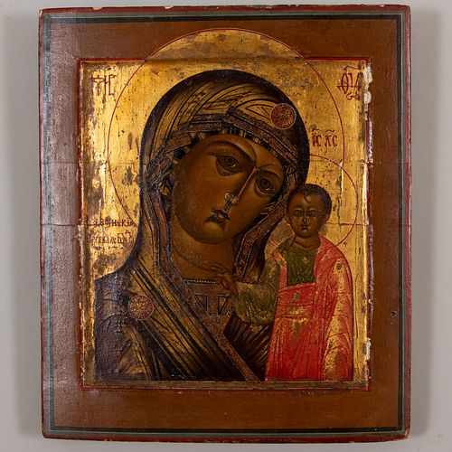 TWO RUSSIAN ICONS OF MOTHER OF