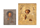 TWO RUSSIAN ORTHODOX ICONS ON