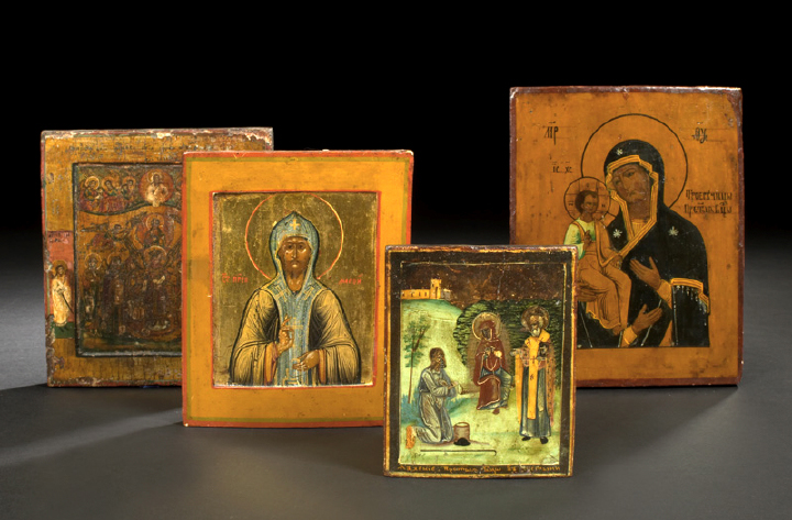 Two Russian Polychromed and