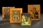 Two Russian Polychromed and Pa