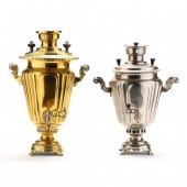 TWO RUSSIAN SAMOVARS  Tallest