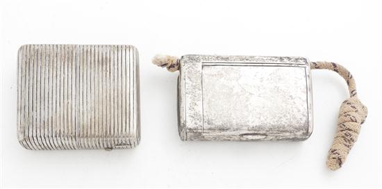 Two Russian Silver Cigarette