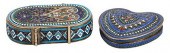 TWO RUSSIAN SILVER ENAMEL BOXE