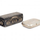 Two Russian Silver Snuff Boxes
