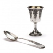TWO RUSSIAN SILVER TABLE ARTIC