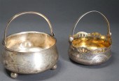 TWO RUSSIAN SOVIET SILVER BASK