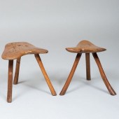 TWO RUSTIC ELM AND ASH MILKING
