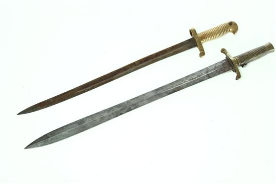 TWO SABER BAYONETS.  England  mid