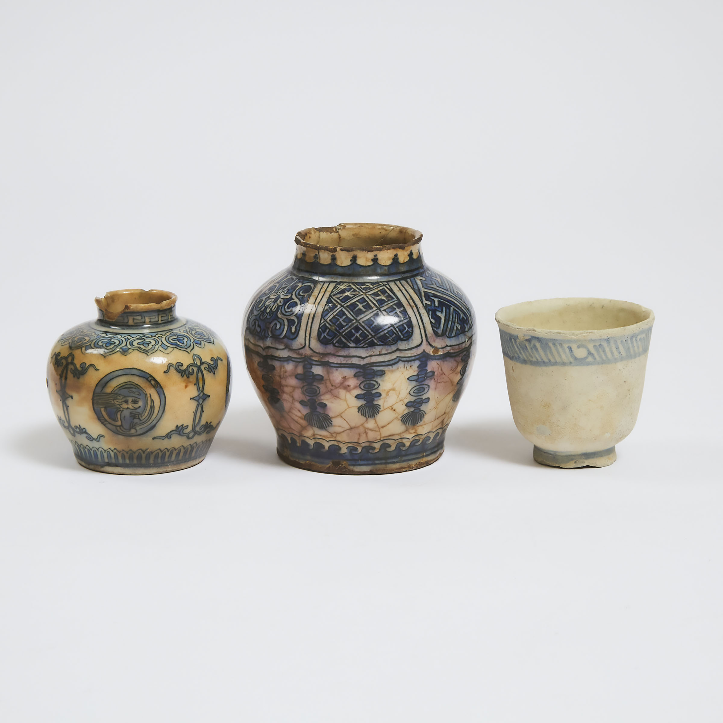Two Safavid Blue and White Jars,