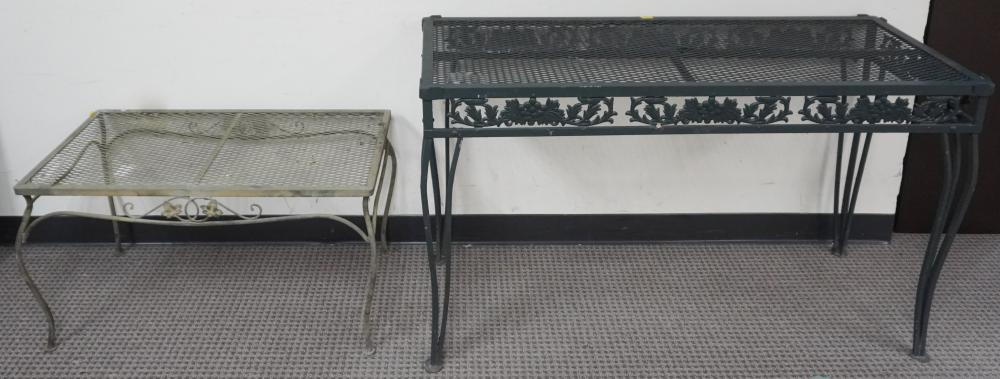 TWO SALTERINI STYLE GREEN PAINTED