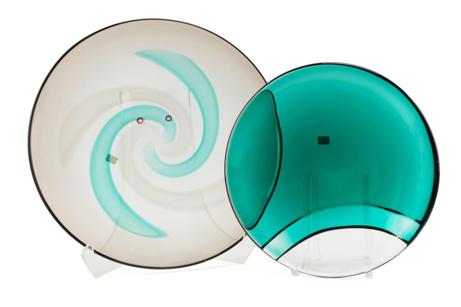 TWO SALVIATI MURANO GLASS