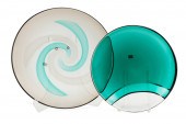 TWO SALVIATI MURANO GLASS CHAR