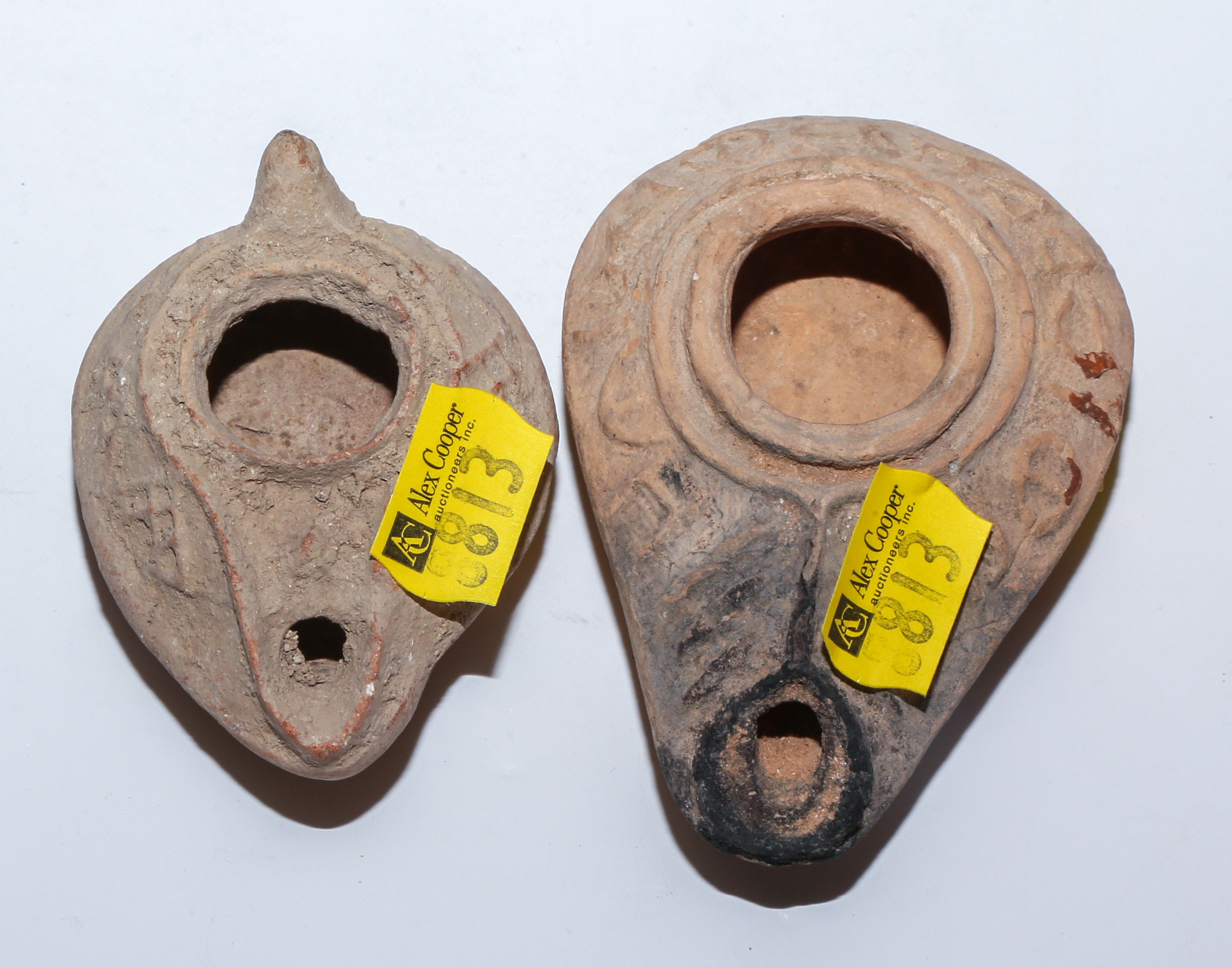 TWO SAMARITAN TERRACOTTA OIL