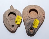 TWO SAMARITAN TERRACOTTA OIL L