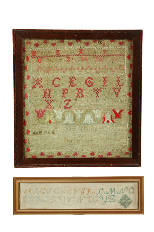TWO SAMPLERS.  Phebe Lamborn 