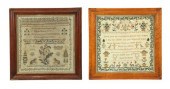 TWO SAMPLERS.  Probably Englis