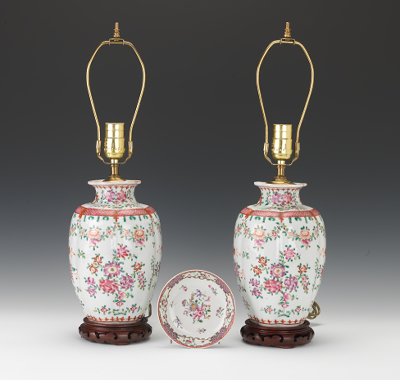 Two Samson Polychrome Lamps and