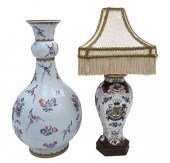 TWO SAMSON PORCELAIN VASESTwo
