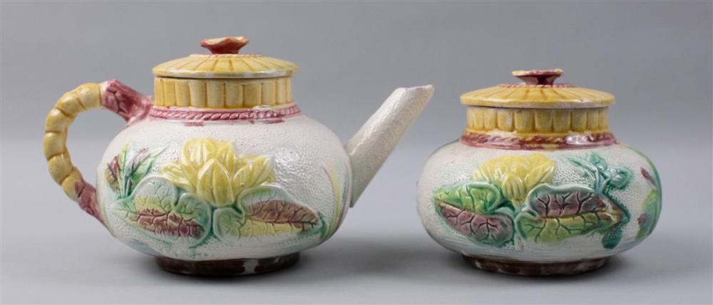 TWO SAMUEL LEAR MAJOLICA 'WATER