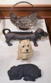 TWO SANDICAST SCULPTURES OF DO