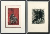Two Sandro Chia etchings (Ital