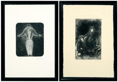 Two Sandro Chia etchings