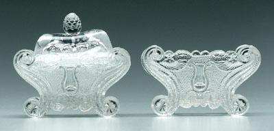 Two Sandwich glass salts: lyre