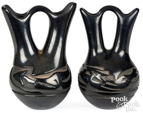 TWO SANTA CLARA INDIAN BLACKWARE