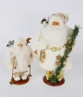 TWO SANTA CLAUS SAINT NICHOLAS