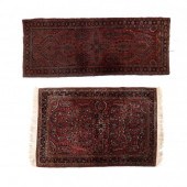 TWO SAROUK AREA RUGS The first