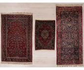 TWO SAROUK MATS<br>Two Sarouk