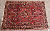 TWO SAROUK ORIENTAL THROW RUGS