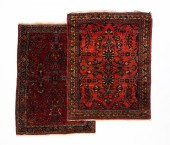 TWO SAROUK RUGS. Ca. 1920. Typ