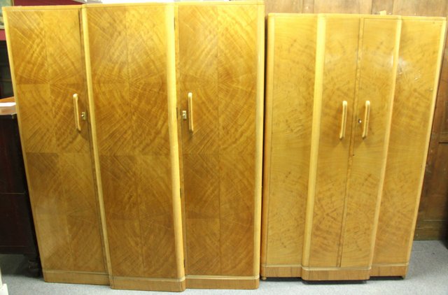 Two satin birch breakfront