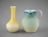 Two Satin Glass Items,  fourth