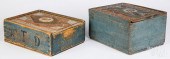 TWO SCANDINAVAIN PAINTED SLIDE