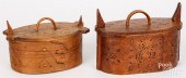 TWO SCANDINAVIAN BENTWOOD TINE