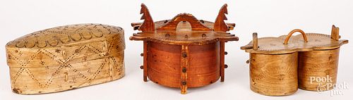 TWO SCANDINAVIAN BENTWOOD TINE