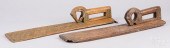 TWO SCANDINAVIAN CARVED MANGLE